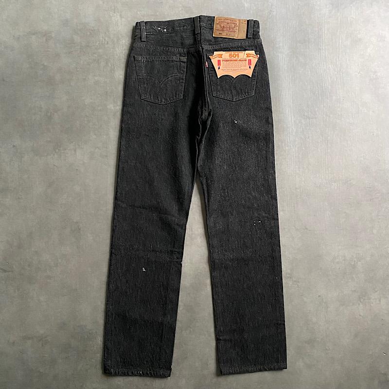 DEADSTOCK 90's Levi's 501-0658 Yarn Dyed BLACK Made in USA W30L30