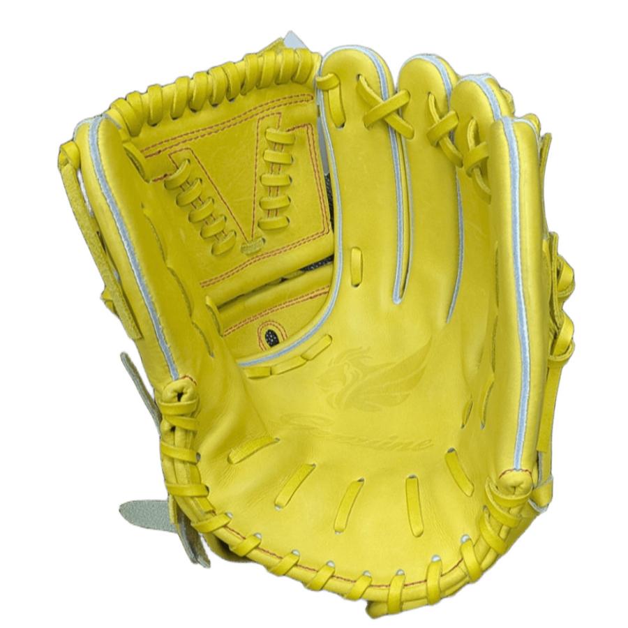 軽量 ジェニュイン 硬式グローブ 投手用 イエロー 30cm ピッチャー用