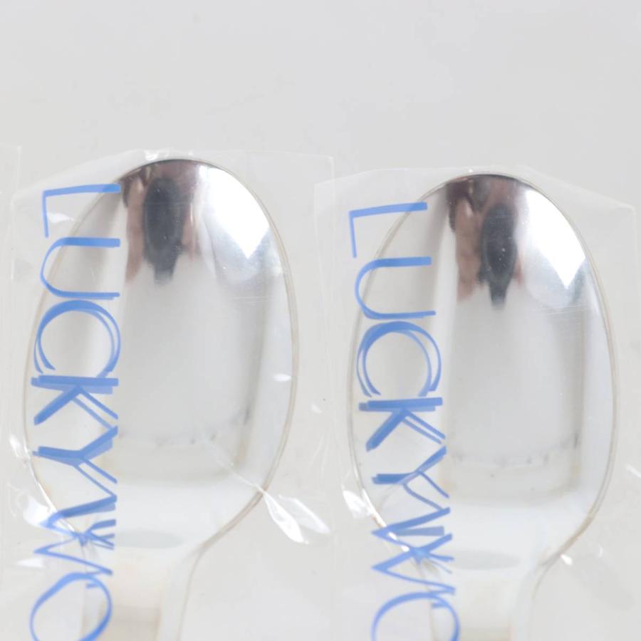 LUCKY WOOD ラッキーウッド カトラリー スプーン 6本セット 銀仕上3.8μ