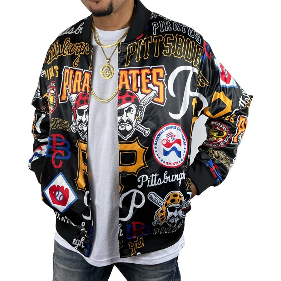 ピッツバーグ パイレーツ サテン ジャケット スタジャン PIRATES