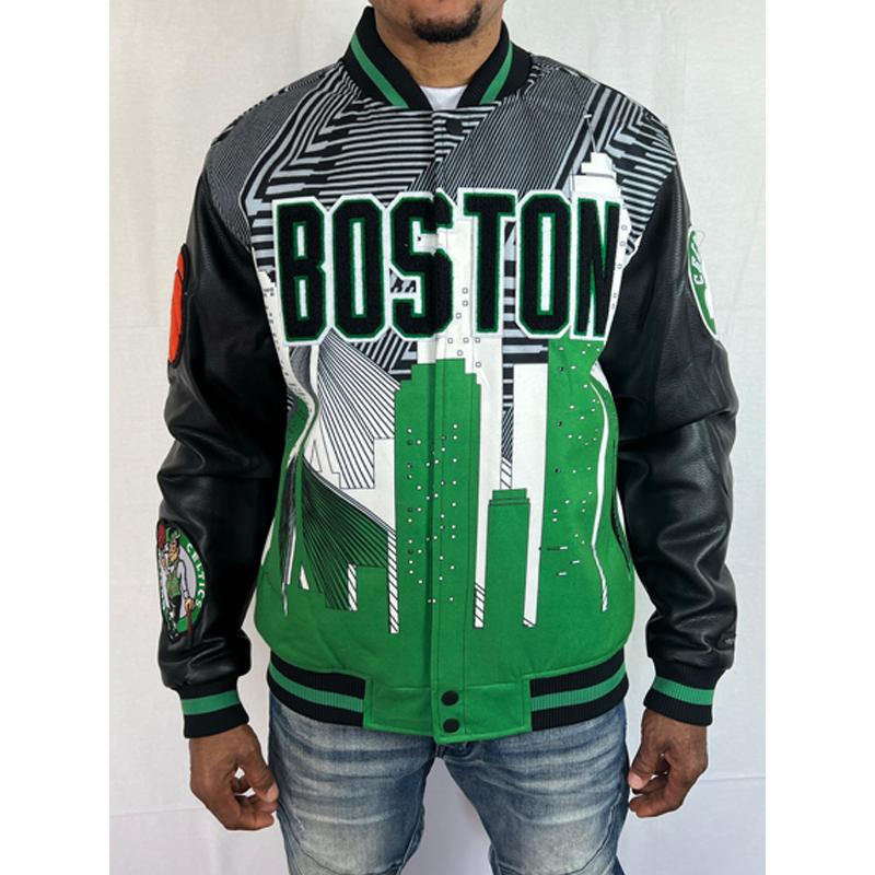 ボストン セルティクス ジャケット スタジャン CELTICS NBA 緑