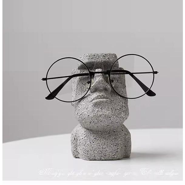 メガネスタンド 眼鏡スタンド モアイ 眼鏡ホルダ 眼鏡ディスプレイ