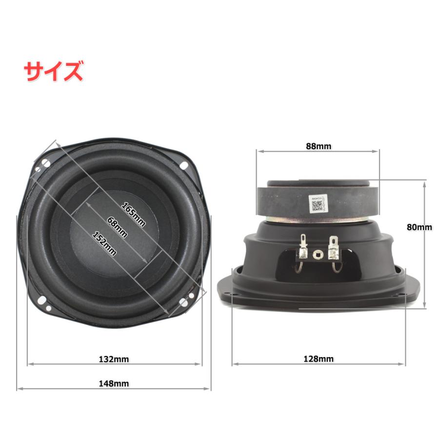 極太ウレタンエッジ＆ノンプレスコーン ウーハーユニット5インチ(128mm
