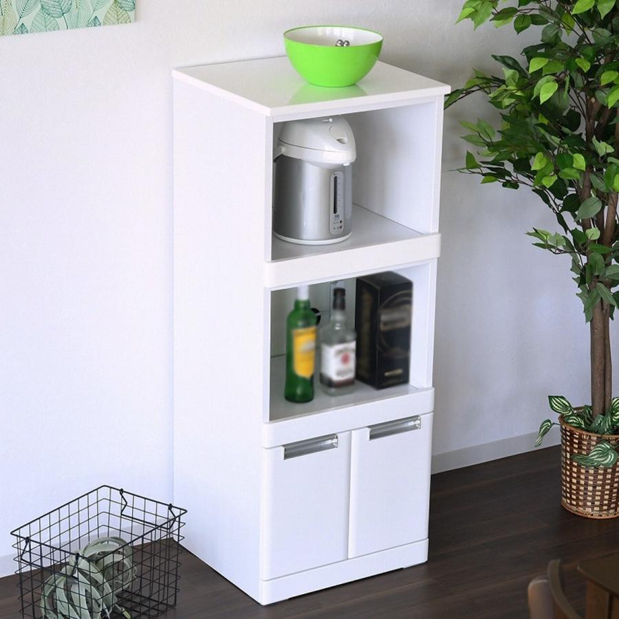 ニトリ（NITORI） 省スペースレンジ台(2段スライド 幅49cm WH