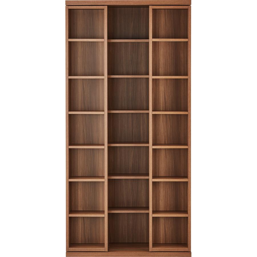 ニトリ（NITORI） Wスライド本棚(S BS002 MBR) 書棚 ラック シェルフ