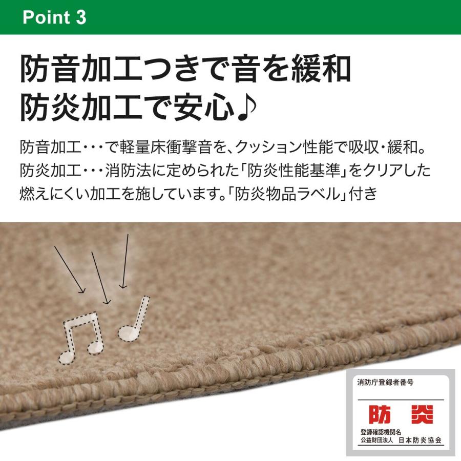 ニトリ（NITORI） 防音・防炎・抗菌防臭・防ダニカーペット(N