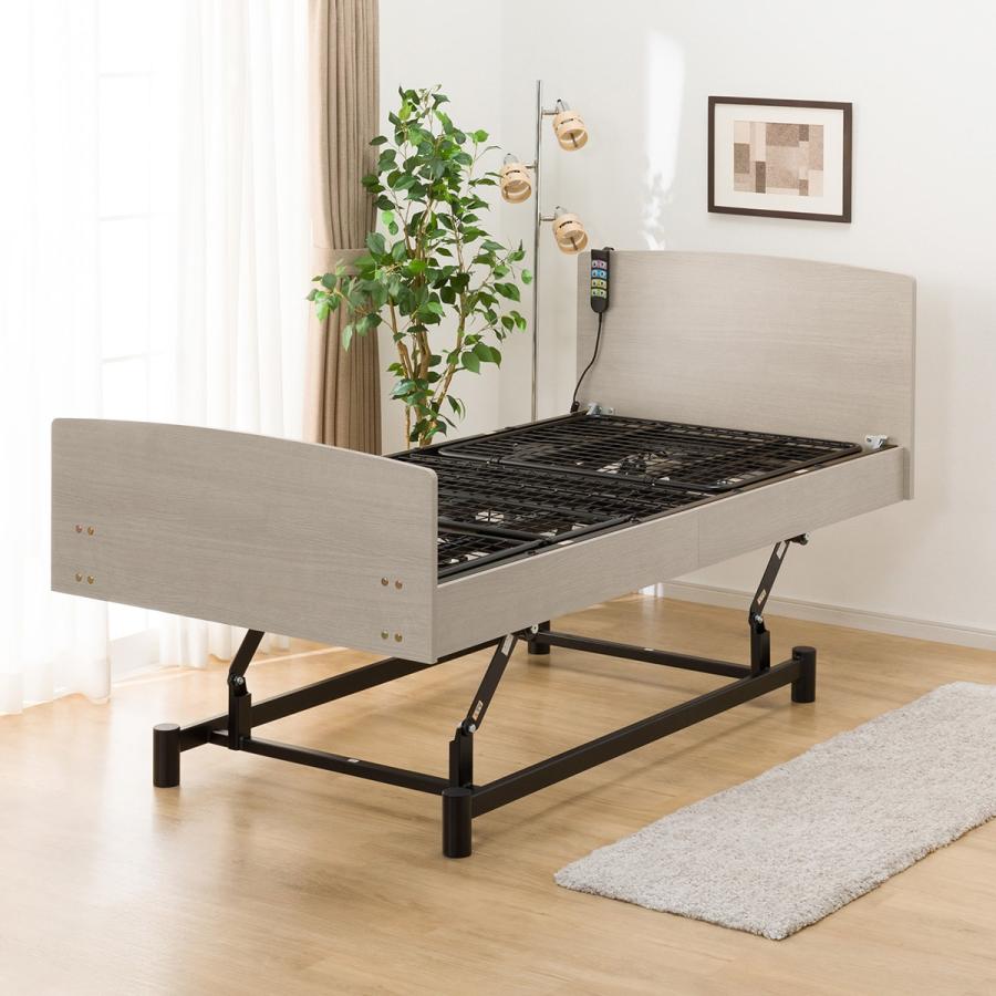 ニトリ（NITORI） 非課税 電動シングルベッドフレーム(ライズ3 3M-F GY