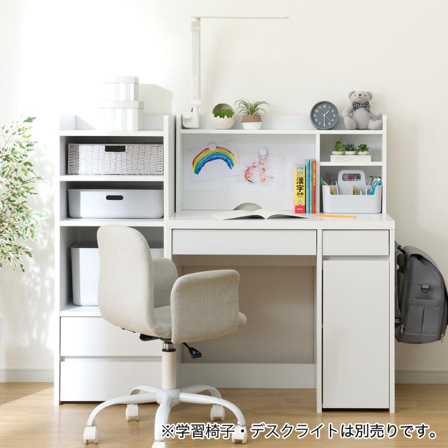 ニトリ（NITORI） コンパクトデスク+上棚＋シェルフセット(ES23 WH