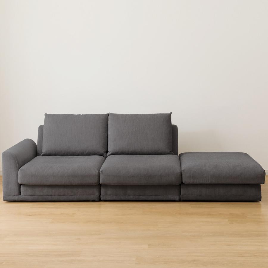 ニトリ（NITORI） ソファー ソファ 片肘3人掛け 布張りローソファ(HM04