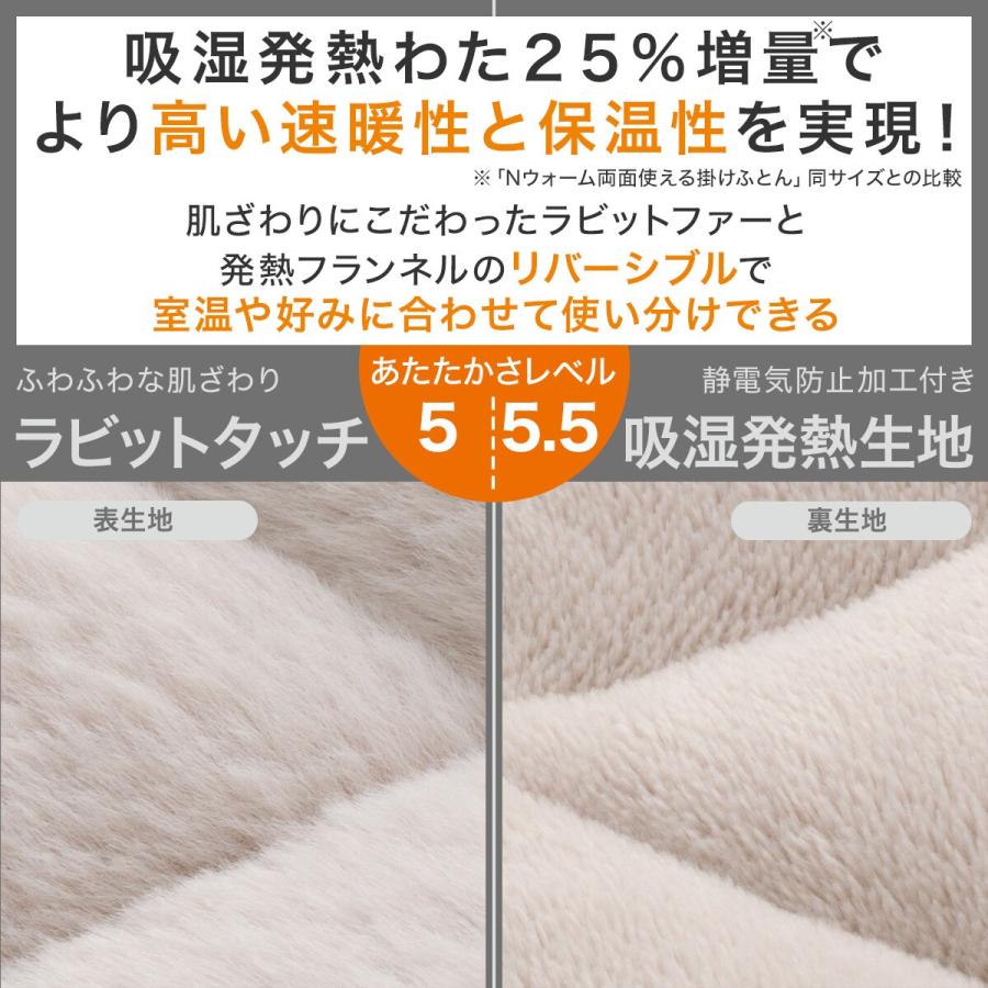 ニトリ（NITORI） カバーのいらない両面掛ふとん シングル(Nウォーム