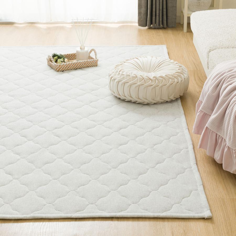 ニトリ（NITORI） ラグ キルト(185X185 グレー gST1) デコホーム