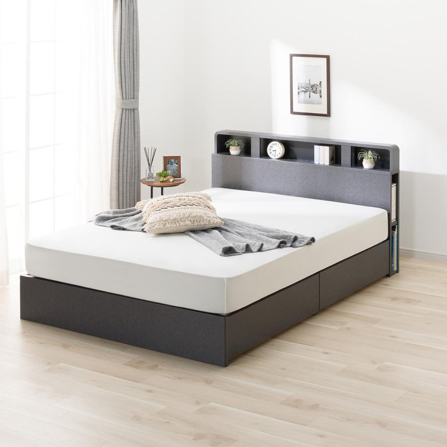 ニトリ（NITORI） ダブル ベッドフレーム(NS-006 浅型/床板 GY) ニトリ