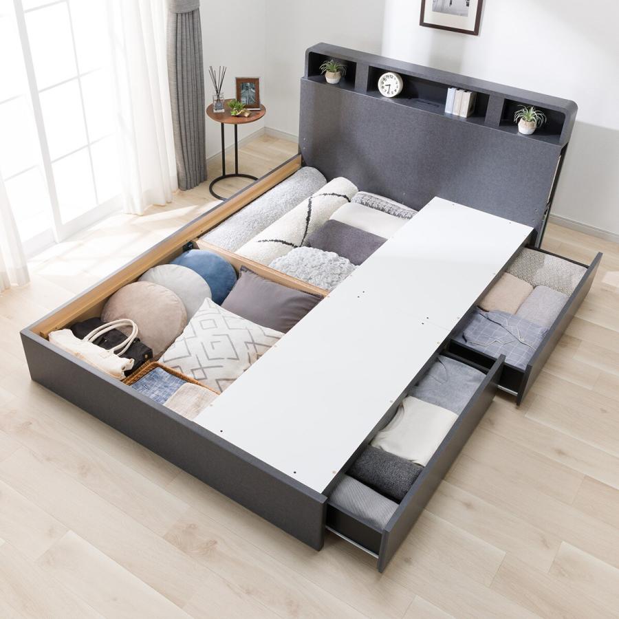 ニトリ（NITORI） ダブル ベッドフレーム(NS-006 浅型/床板 GY) ニトリ