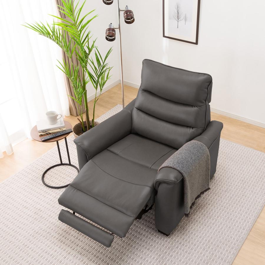 ニトリ（NITORI） 1人用電動リクライニングソファ(Nビリーバ3 厚革 DGY