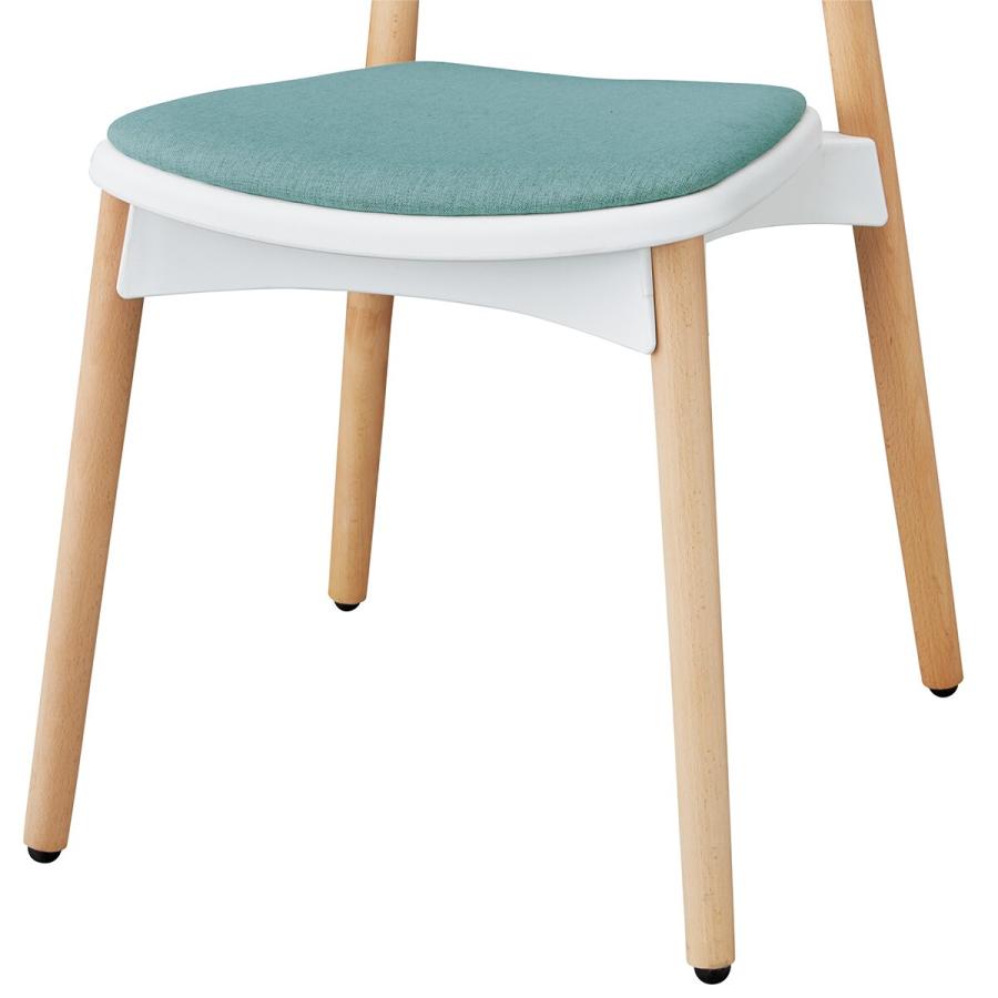 ニトリ（NITORI） スタッキングできる木製脚チェア(7-01M BL)椅子