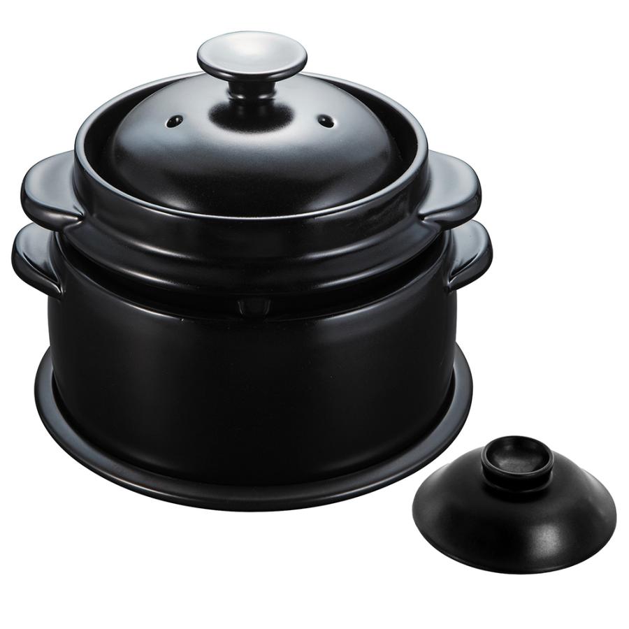 黒樂 かまどご飯釜（国内生産モデル）大サイズ 1〜4合炊き用 直火用