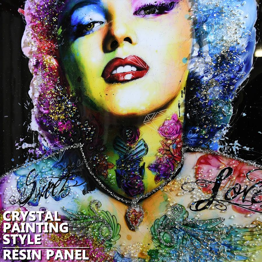 アートパネル 60×60 水晶絵 KH977 マリリンモンロー 女性 人物 壁掛け