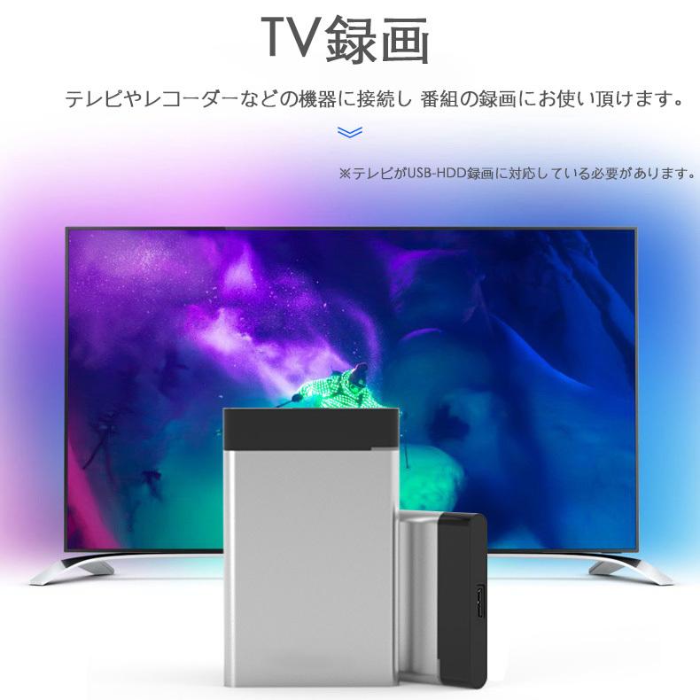 外付けHDD 250GB ポータブル型 4k対応テレビ録画 PC パソコン mac対応