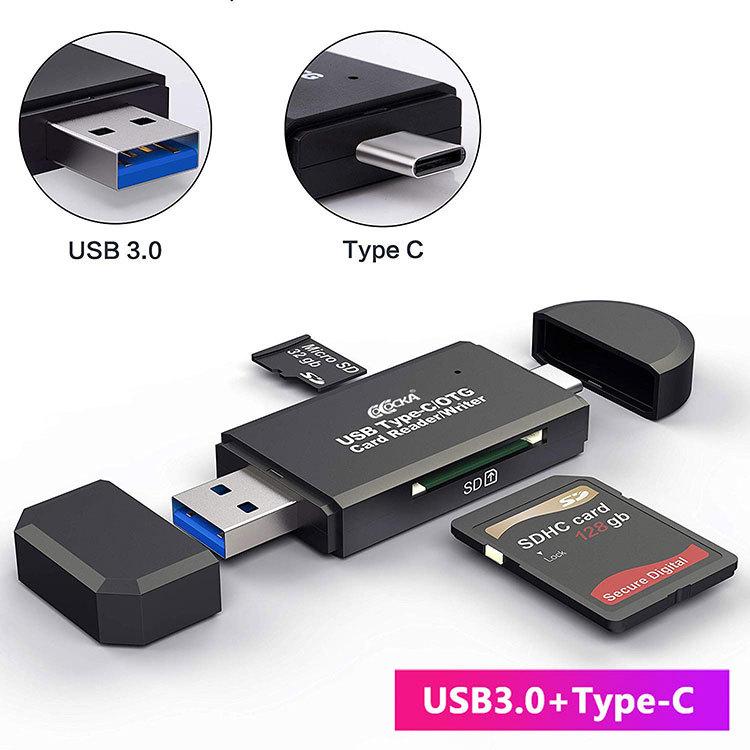 カードリーダー USB3.0マルチカードリーダー SDカード /マイクロSD 両