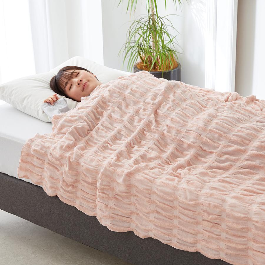 西川（nishikawa） タオルケット シングル 高通気性ケット くしゅく