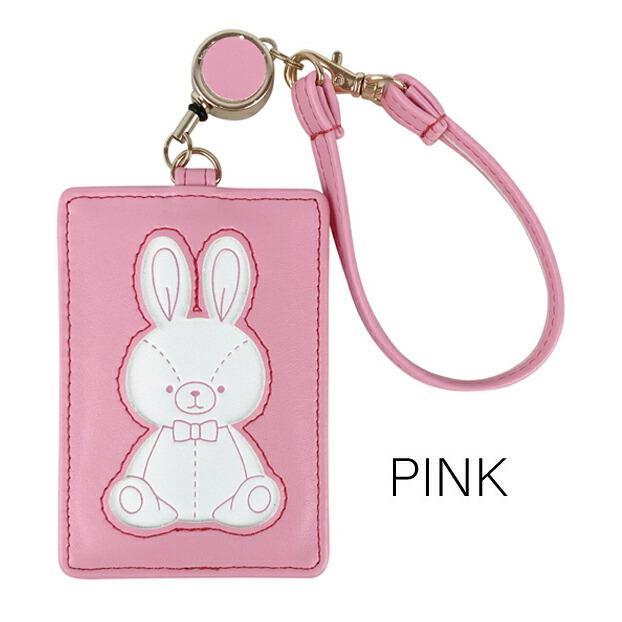 YBB1434 折り紙 うさぎ パスケース リール付き 定期入れ , オリガミ