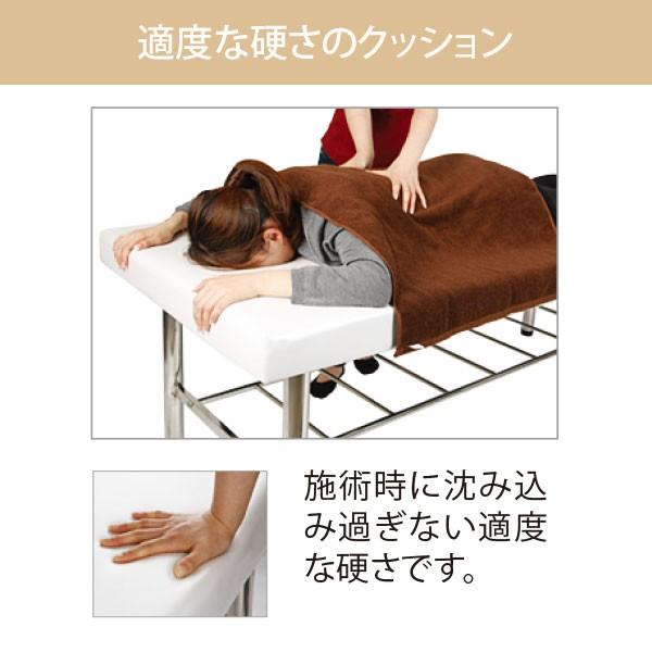 7BEAUTY（7ビューティー） マッサージベッド H脚 有孔 収納付 ホワイト