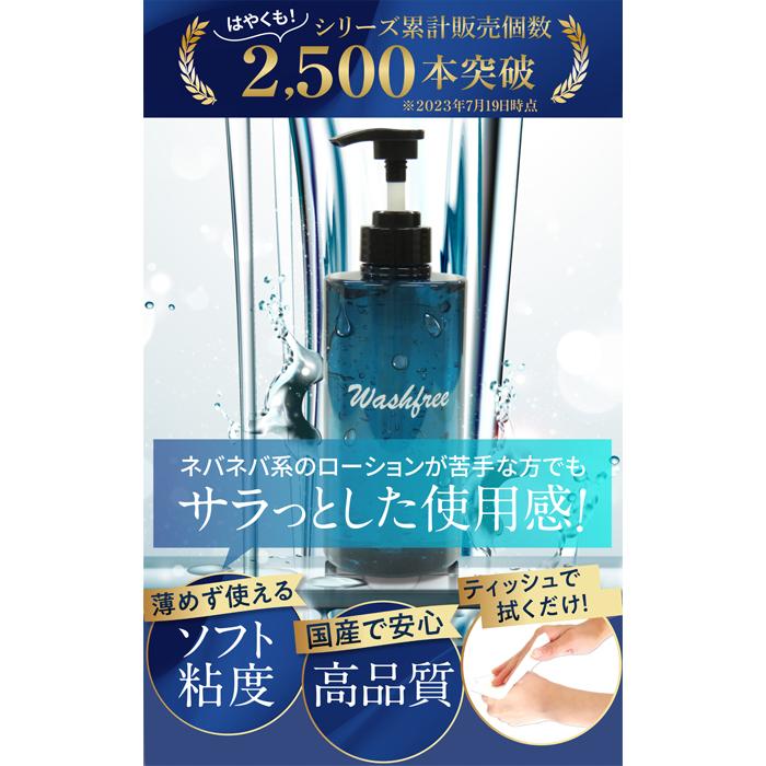 在庫限り】500ml ポンプ式 施術用 ウォッシュフリー ローション 青色
