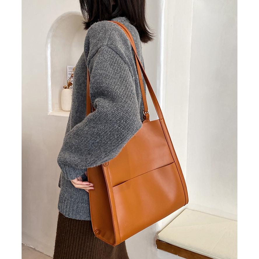 グーポン利用で10％OFF】スクエアショルダーバッグ 大容量トートバッグ