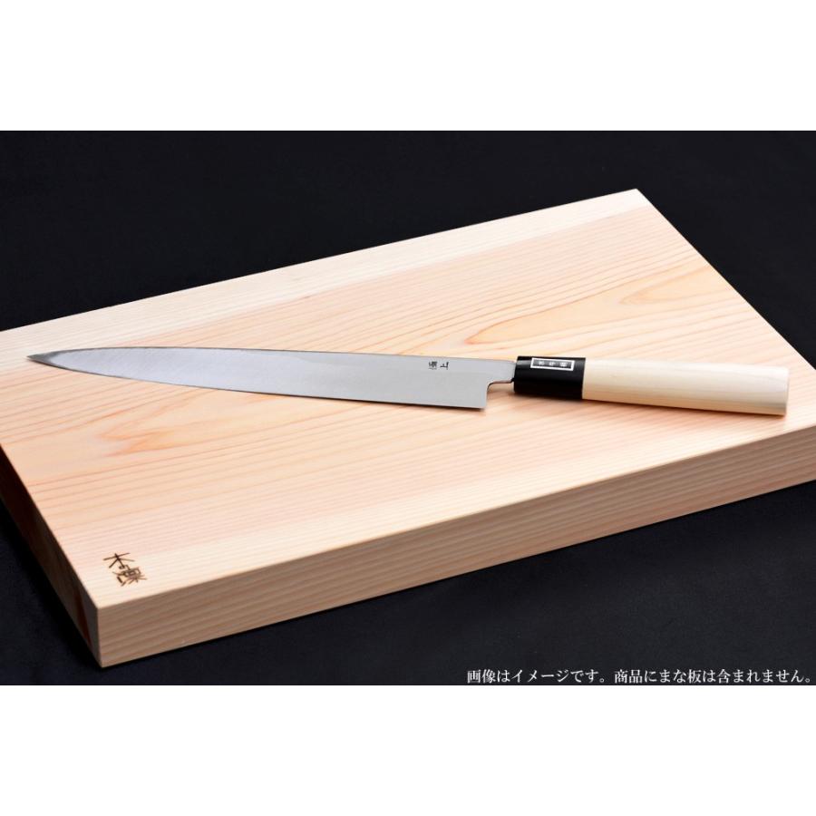 柳刃包丁 白鋼 本霞砥 水牛柄 240mm 右利き用 包丁 木凛 : スマート