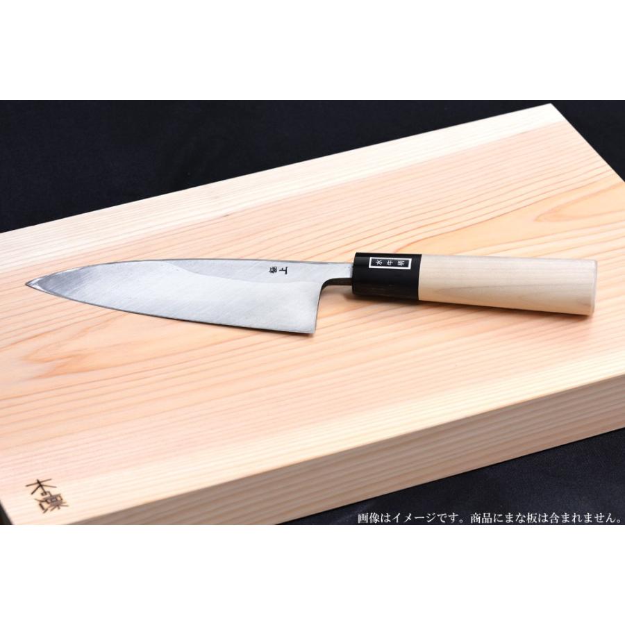 出刃包丁 白鋼 本霞砥 水牛柄 150mm 右利き用 包丁 木凛 : スマート