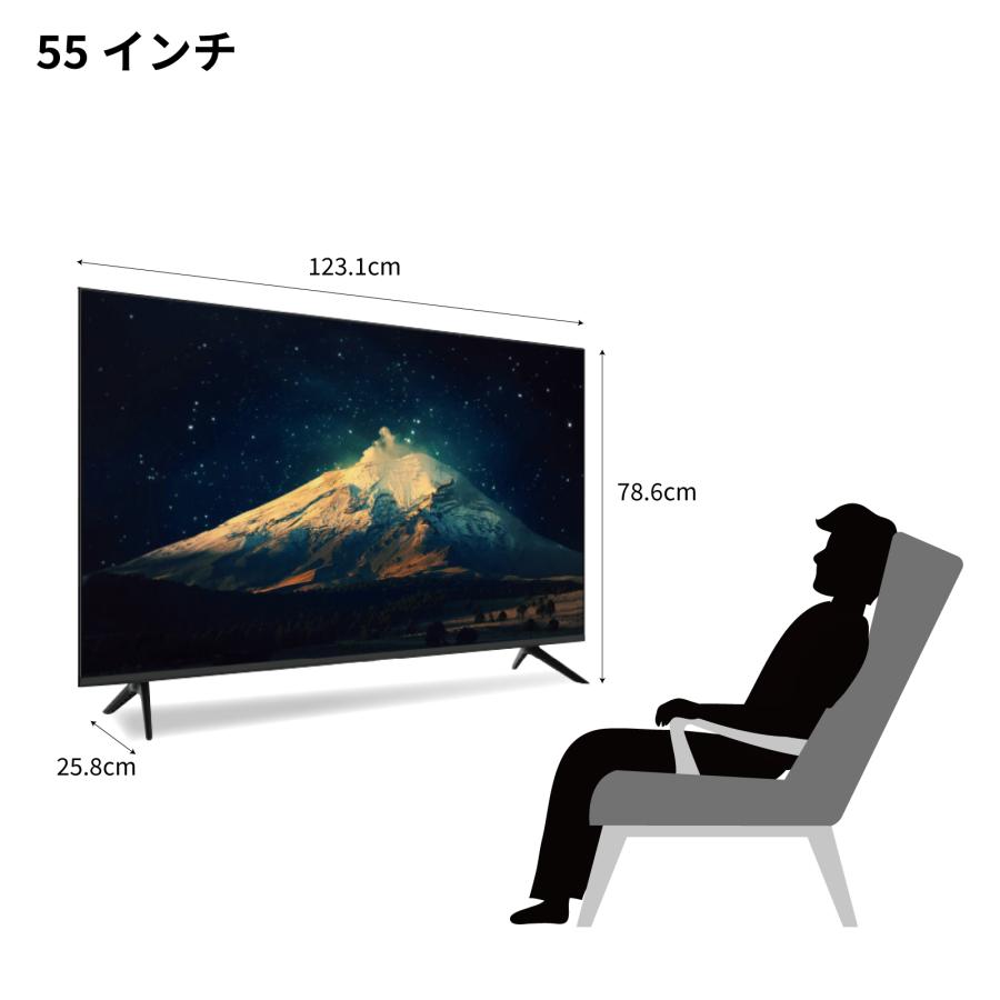LEDTOKYO 4K液晶テレビ55V型 NSTシリーズ｜4K対応(地上/BS/CS