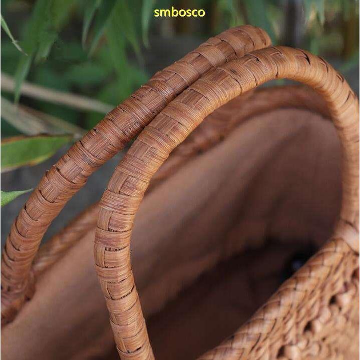 最高級 純手工 山葡萄かごバッグ お洒落 花編みやまぶどう籠 女性用