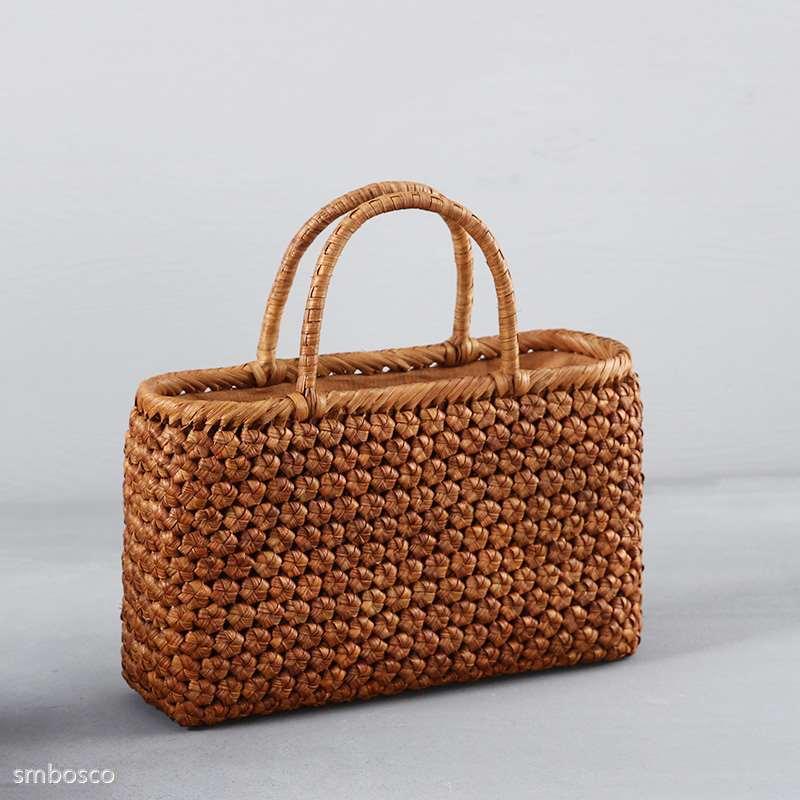 六角花編み 山葡萄かごバッグ 内布付き 山ぶどう 職人手作り 高級 籠