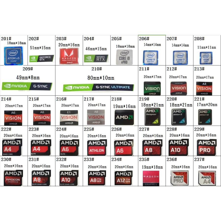 334#【AMD RYZEN5 5000SERIES】エンブレムシール□20mm*16mm□ 条件