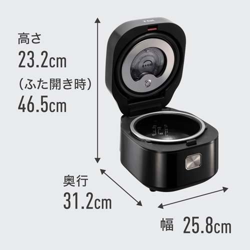 T-fal ザ・ライス 遠赤外線IH炊飯器 5.5合 ブラック RK8808JP ( 1個