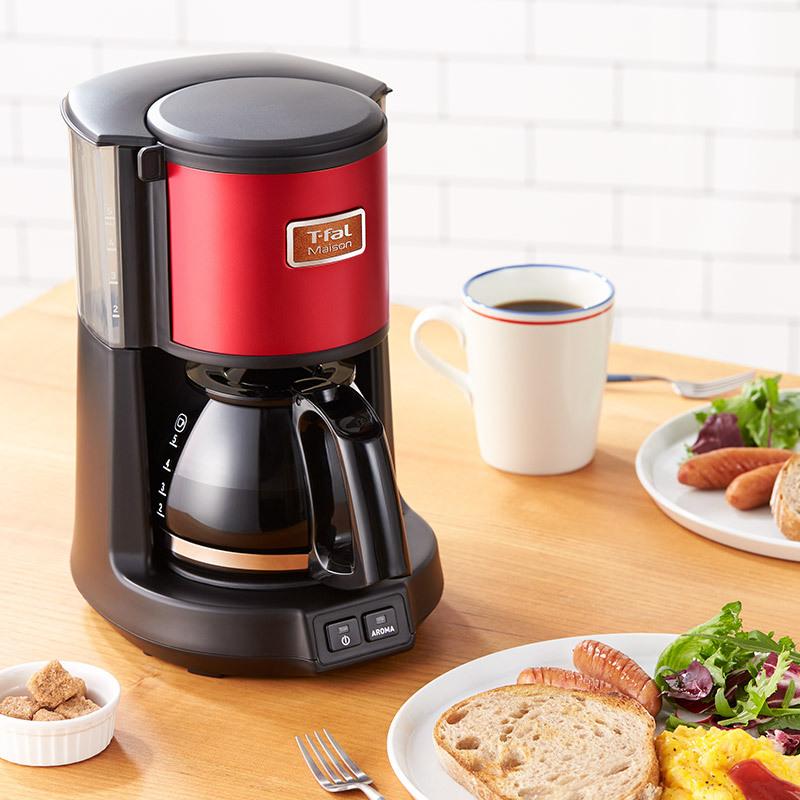 メゾン ティファール T-fal コーヒーメーカー ワインレッド/スノー
