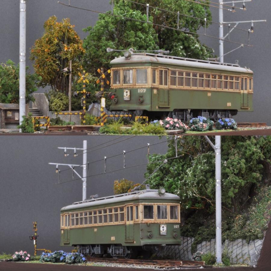 江ノ電100形 107号車（トロリーポール仕様） ：STラボ 塗装済完成品 1