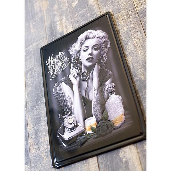 マリリンモンロー ブリキ看板 アメリカン雑貨 アンティーク メタル