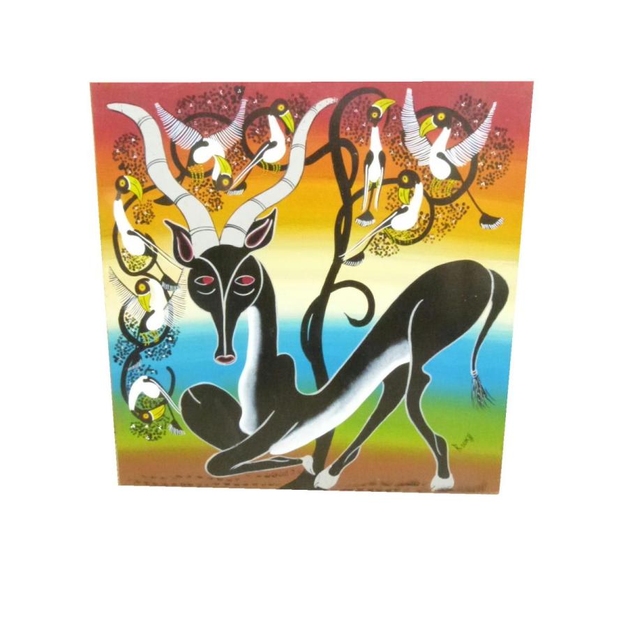 ティンガティンガ ボードペイント L アフリカ ポップアート 絵画 R