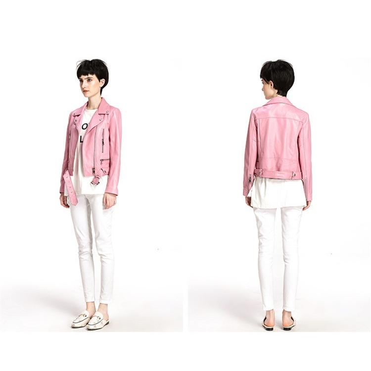 バイクジャケット レディース 春秋冬 ライダースジャケット 本革