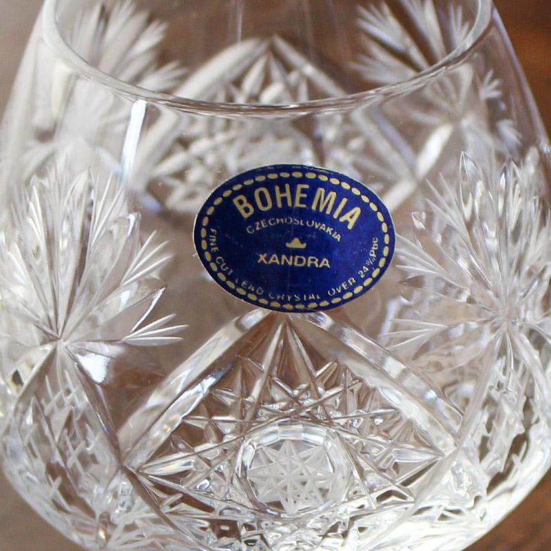 ボヘミヤ クリスタル カット ブランデーグラス（口径、形などおまかせ
