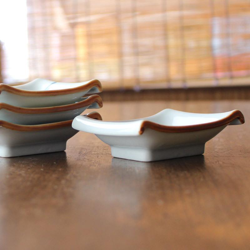 千代口 小付 小皿 和食器 醤油皿 松の木 松葉 染付 手描き風 小付け