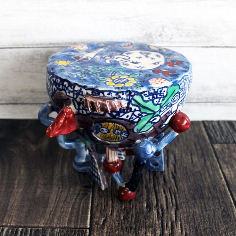 陶器 オブジェ 「宇宙の果実2」 作家物 傷無し サインあり 陶器