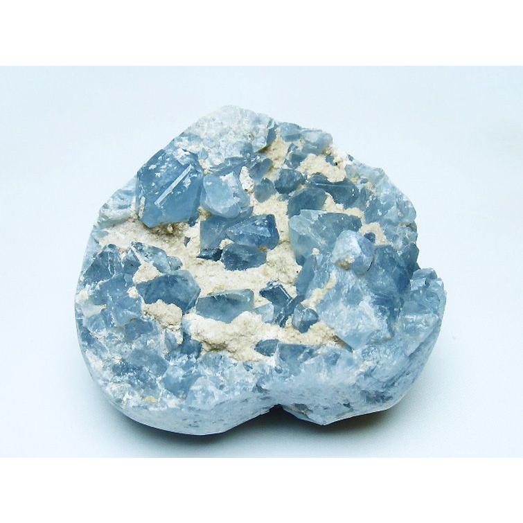 セレスタイト 天青石 ハートシェイプ 原石 t385-14683 : 誠安天然石