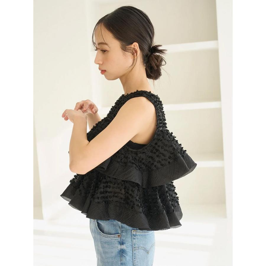 SNIDEL（スナイデル） (予約) ラッフルジャガードボリュームブラウス