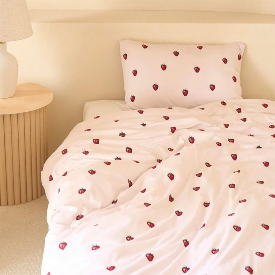 gelato pique（ジェラートピケ） Sleep ストロベリー柄2点セット