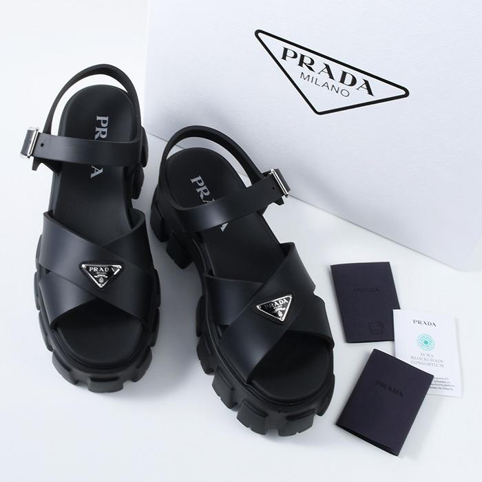 PRADA（プラダ） モノリス ラバー サンダル シューズ 1X382N 3LKK