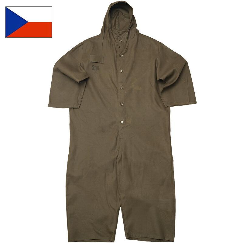 チェコ軍 ワーカー カバーオール フード付き ブラウン デッドストック