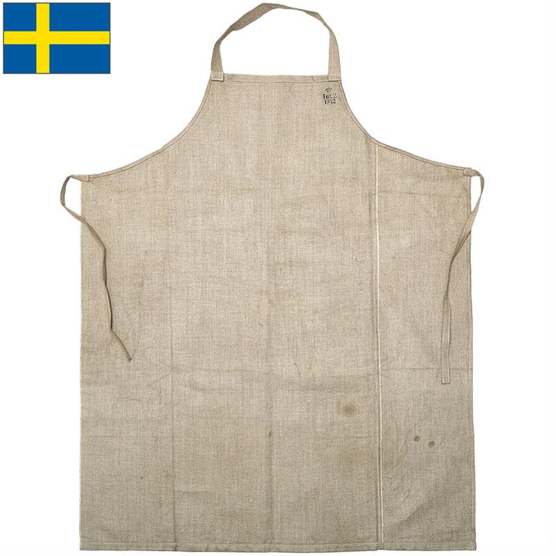 スウェーデン軍 WW2 リネンエプロン デッドストック ワーク ワーカー