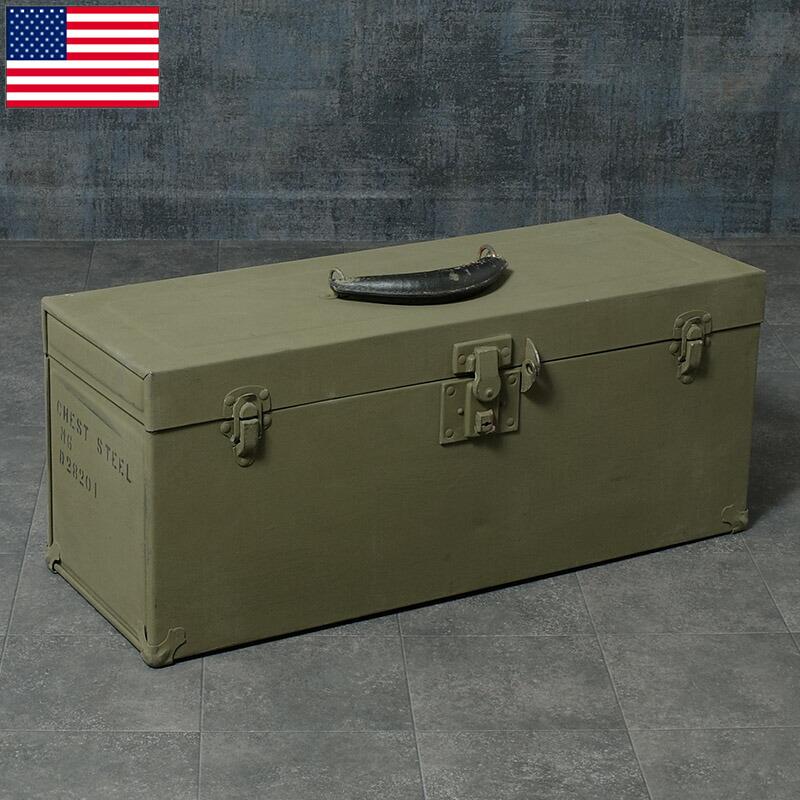 米軍 WW2 M6 スチール ツールボックス オリーブ デッドストック